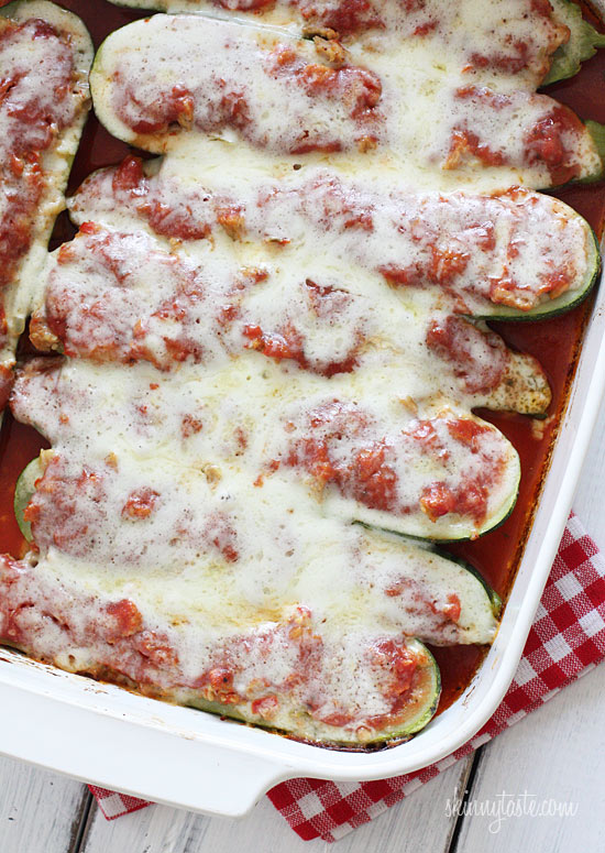 Sausage Stuffed Zucchini Boats | Skinnytaste | Information ...