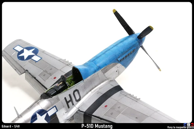 les lignes de structure du P-51D Mustang.