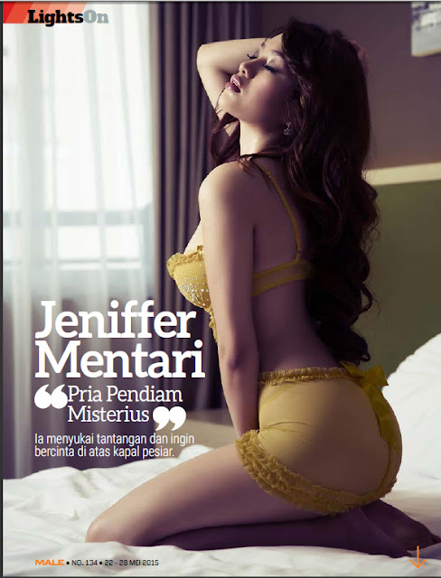 Jeniffer Mentari In Yellow Lingerie Sexy