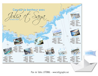 KellyGraphic - Plan de Table Mariage Villes de PACA Cote Azur photo