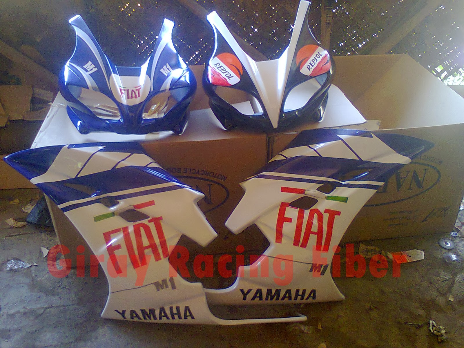 Fairing Fiber Full Giray Racing Fiber Motor Modifikasi Karawang