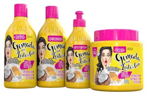 #Testei: Shampoo e Condicionador Gemada com Leite de Coco (Gota Dourada)