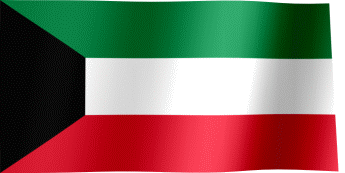 The waving flag of Kuwait (Animated GIF)