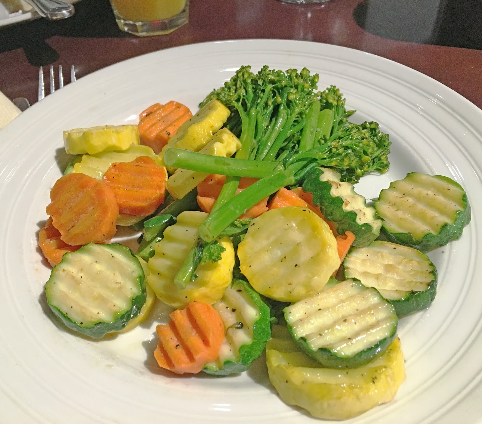 vegetables for breakfast at the hotel in Fort Worth, Texas