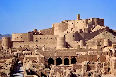 The beautiful Bam Citadel in Kerman province. This is known as the biggest adobe monument of the world.