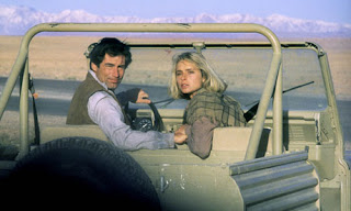 Maryam d'abo with Timothy Dalton in The Living Daylights