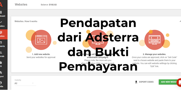 Review Pendapatan dari Adsterra dengan Bukti Pembayaran