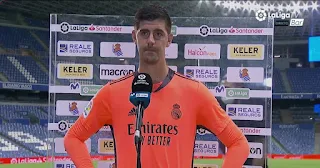 Real Madrid Goalkeeper Thibaut Courtois not point blaming fingers as Karim Benzema miss chances vs Real Sociedad