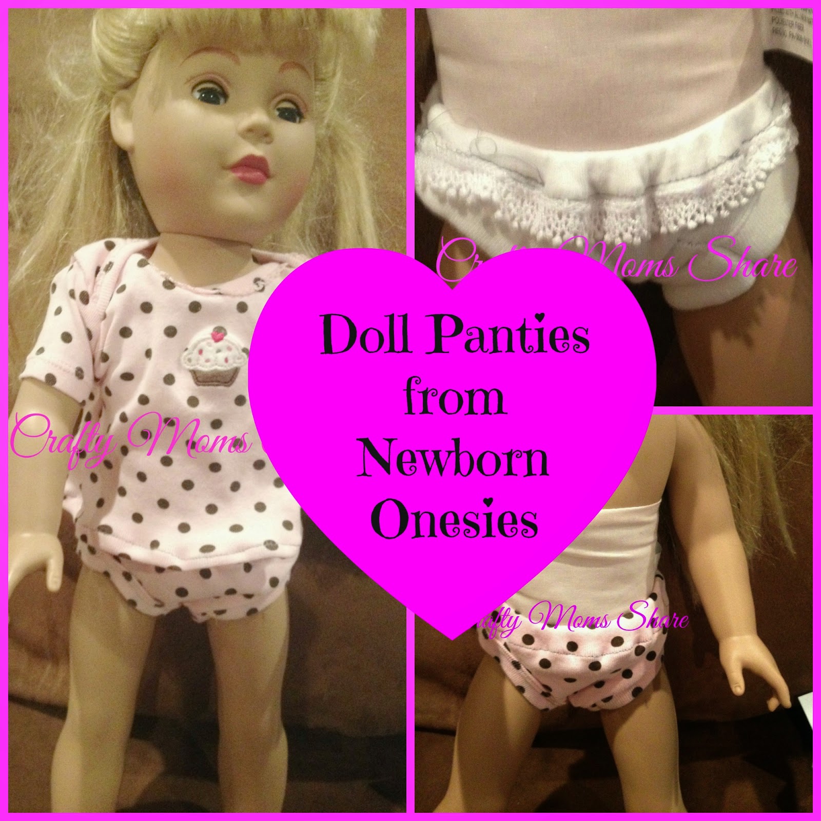 Crafty Moms Share: DIY Doll Panties from Onesies And Inserting Elastic  Tutorial