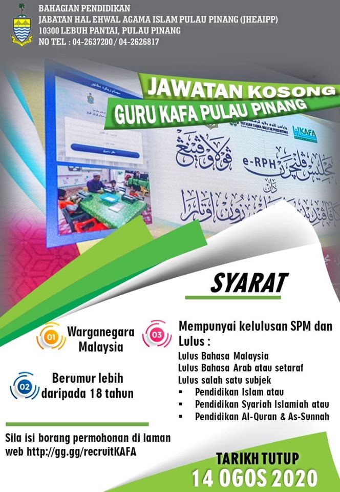 Jawatan Kosong di Jabatan Hal Ehwal Agama Islam Pulau ...