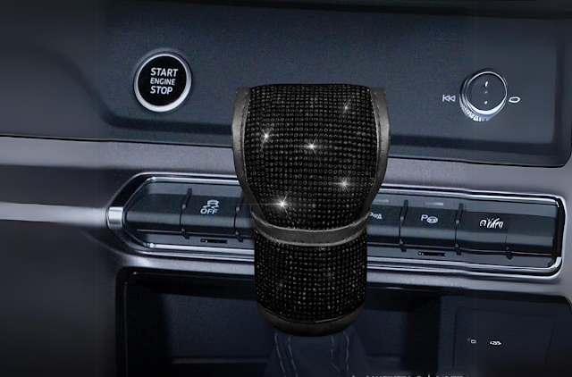 review-leather-auto-shift-gear-cover,-gear-shift-knob-cover-with-crystal-glitter-bling-rhinestones-for-girls,lady