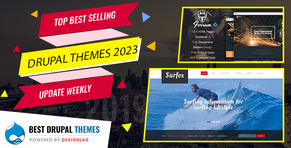 Top Best Selling Drupal Themes 2023- Updated Weekly 