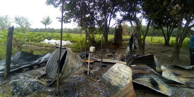 Alberdi: Se incendió una casilla en camino al río Molino