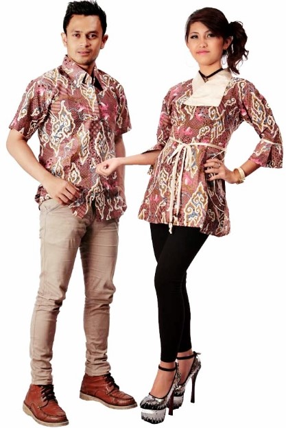10 Model  Baju  Batik  Couple  Pasangan Modis  Elegan 2022