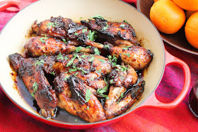 Food Lust People Love: A little bit sweet with a welcome sharp orange bite, this marmalade-glazed baked chicken tender on the inside and sticky and more-ish on the outside. You will be licking your fingers and eating the sauce with a spoon. 