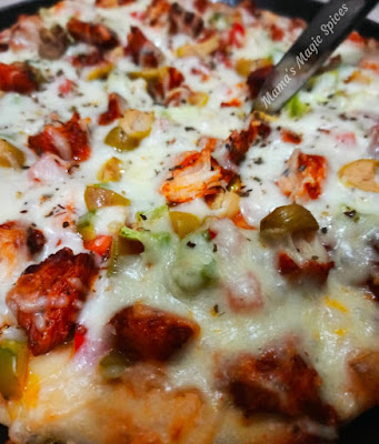 CHEESY CHICKEN PIZZA RECIPE | BEST - EVER HOMEMADE PIZZA