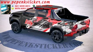 Mobil,Mitsubishi,Mitsubishi strada Triton,Triton,Hilux,Toyota Hilux,Toyota,Cutting Sticker,Cutting Sticker Bekasi,cutting sticker Mobil,sticker mobil,jakarta,Bekasi,