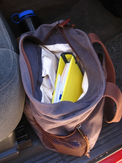 large purse binder yellow planner