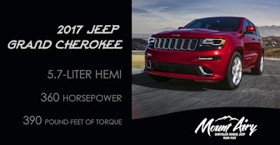 2017 Jeep Grand Cherokee, 2017 Ford Explorer, Mount Airy Chrysler Dodge Jeep Ram, Mount Airy NC, Jeep Horsepower, Jeep Engine