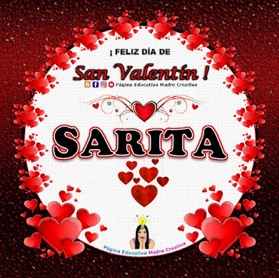 Feliz Día de San Valentín - Nombre Sarita