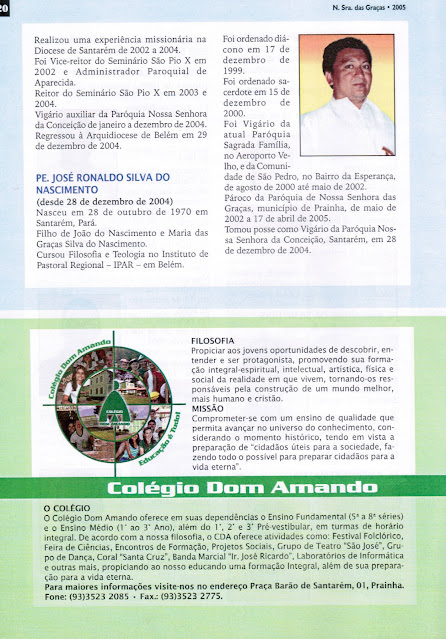 PROGRAMAÇÃO DAS FESTIVIDADES DE N. SRA. DAS GRAÇAS - 2005 - PAG 20