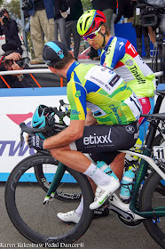 Peter Sagan and Mark Cavendish talking