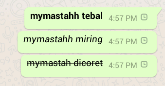 Bagaimana Cara Membuat Tulisan Tebal, Miring dan Dicoret di WhatsApp