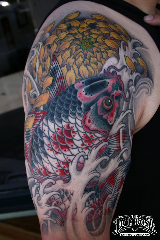 common carp tattoos. Chrysanthemum Flower Tattoo