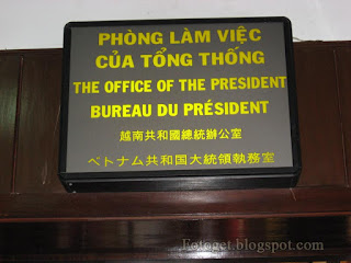 The office of the president in Independence Palace