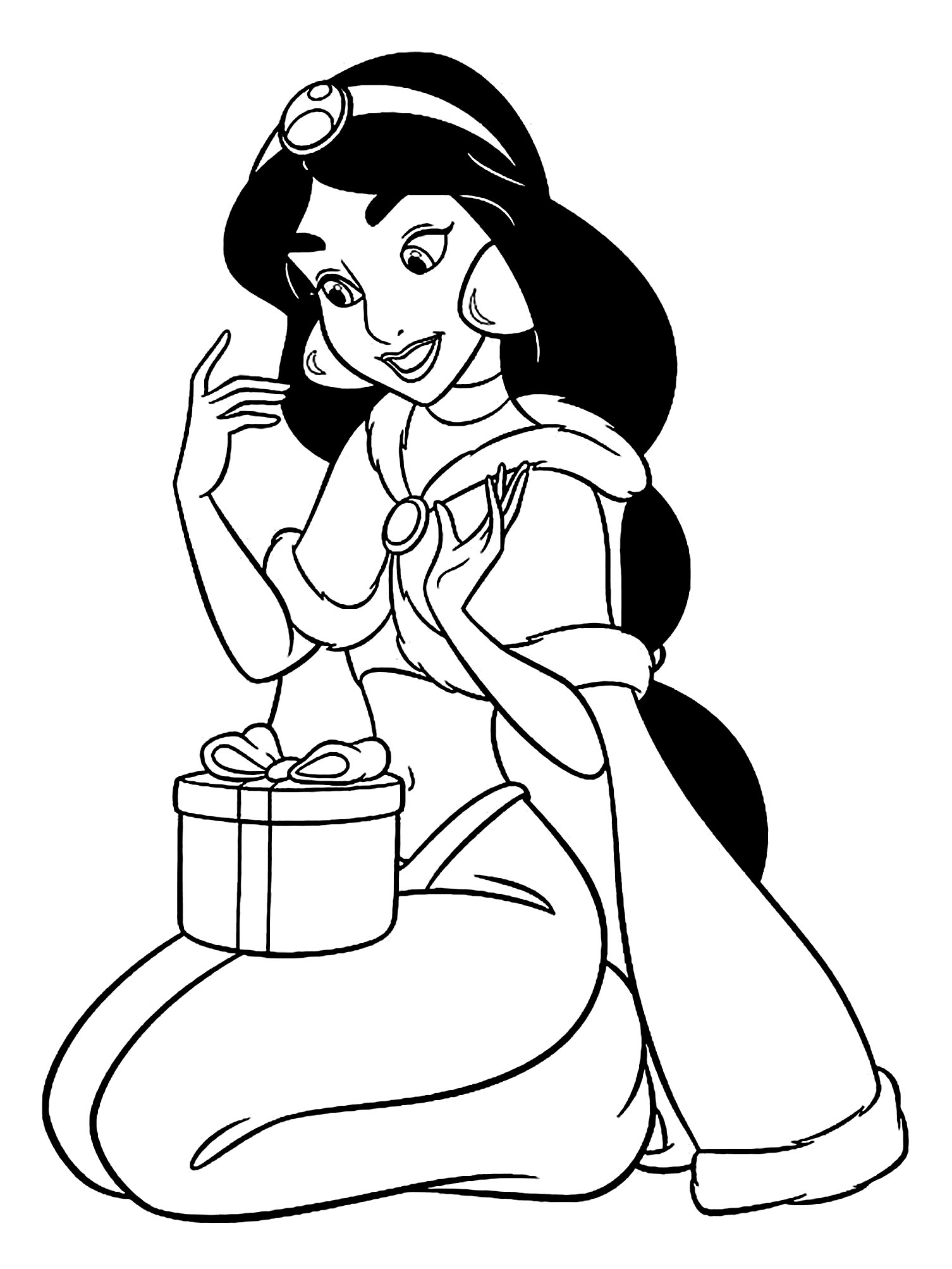Aladdin And Jasmine Kids Coloring Pages