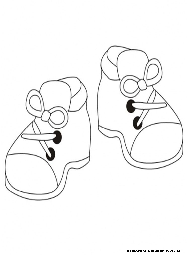 Gambar Mewarnai Sepatu