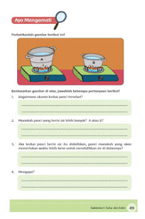 Kunci Jawaban Tematik: Tema 6 Kelas 5 Halaman 49-57 Perubahan Akibat Perubahan Suhu