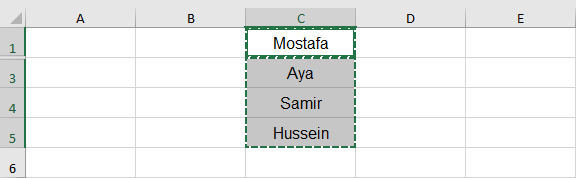 نسخ ولصق الخلايا الظاهرة فقط في Excel