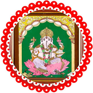 ganesha tanjore painting