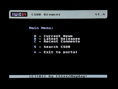 WiC64 Portal CSDb Browser