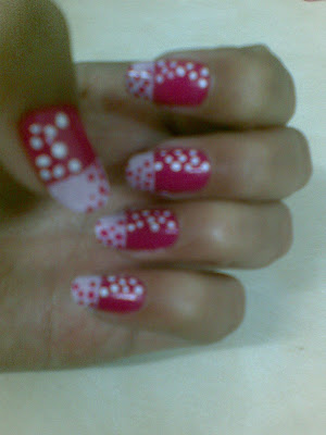 pretty pink nail art