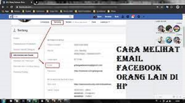 Cara Melihat Email Facebook Orang Lain di HP