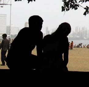 silhouetted couple photo