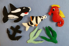 felt sea creature fishing game