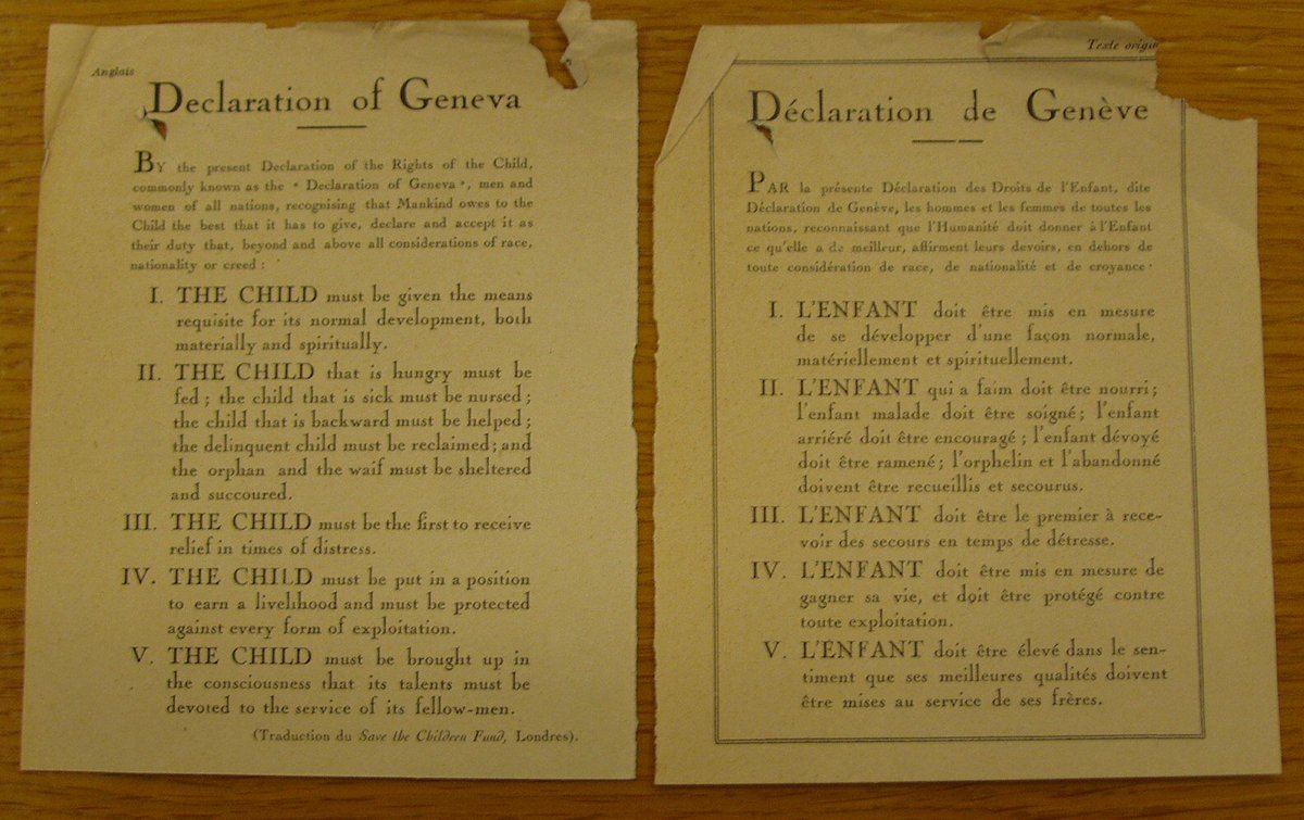 Descobrincante . Descobrindo os Direitos da Infância no Mundo: Declaração  de Genebra dos Direitos da Criança (1924)