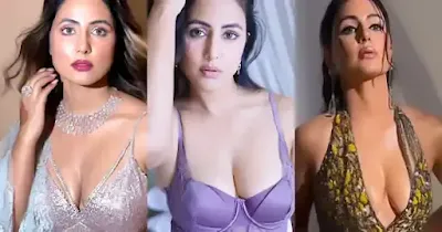 hina khan hot cleavage busty indian actress
