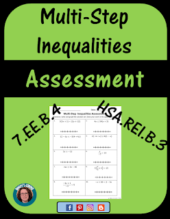  multi step inequalities assessment free