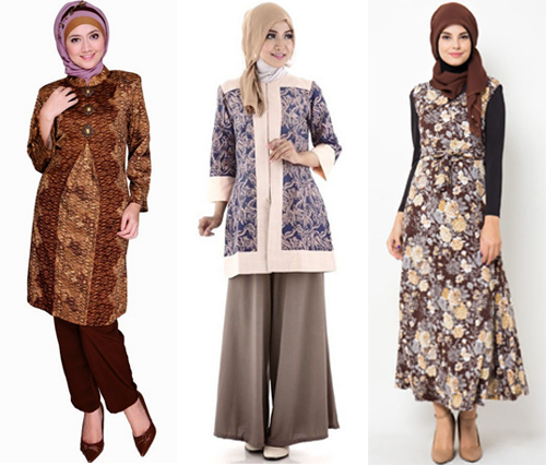 model baju batik muslim