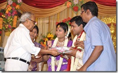 K.Balachander at Major Dasan Daughter Wedding Reception Photos