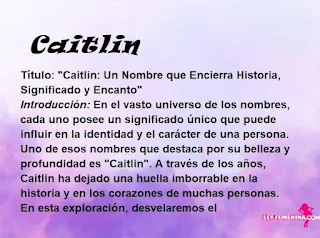 significado del nombre Caitlin