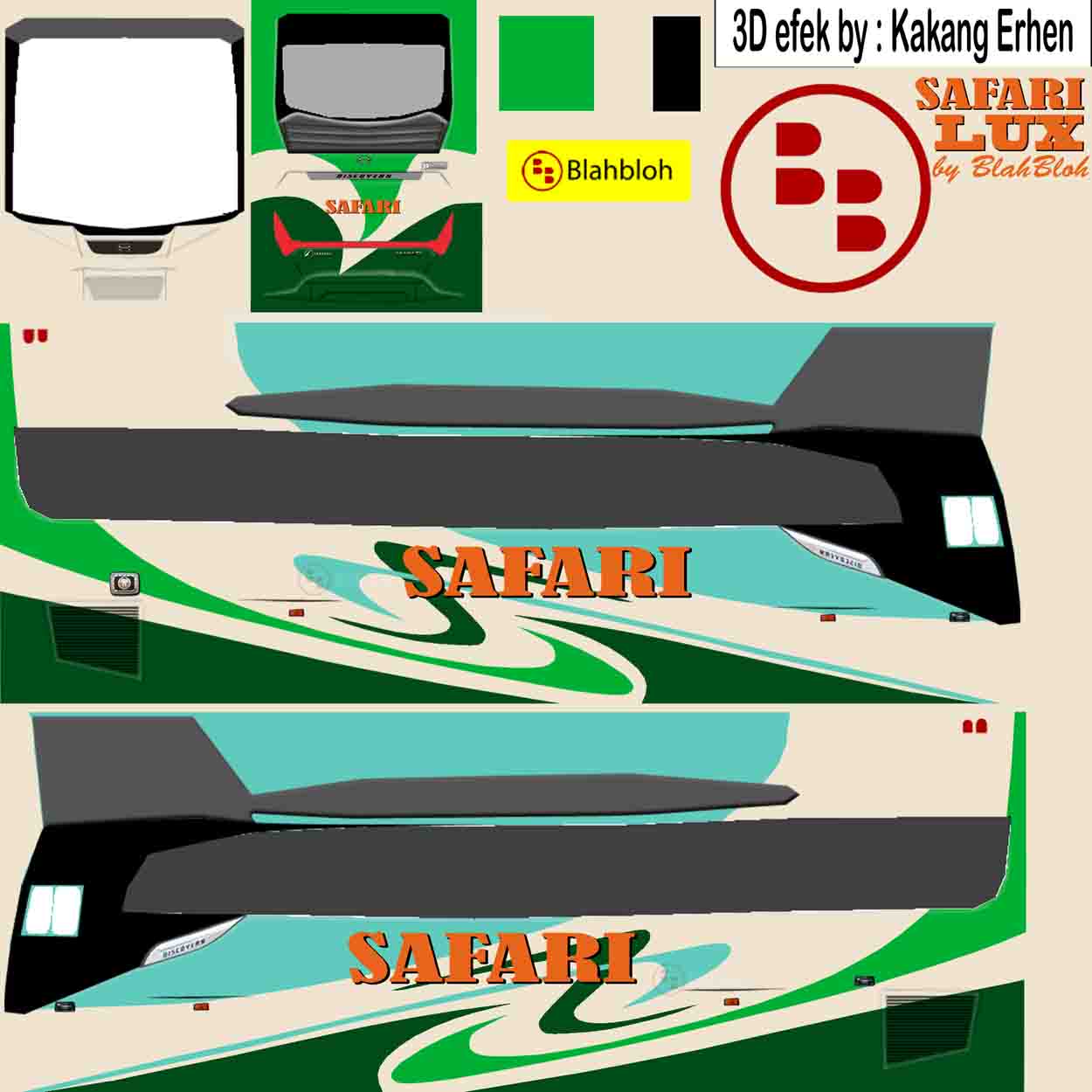 livery bussid safari dharma raya double decker