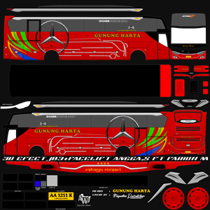 Livery Gunung Harta Merah JB3+ Cvt Faridh Madyawan