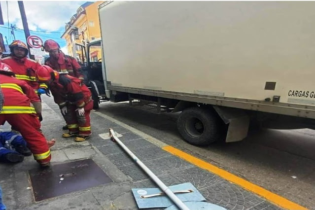 Un lesionado por un camion sin frenos en el centro de Ushuaia