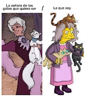 señora de los gatos humor