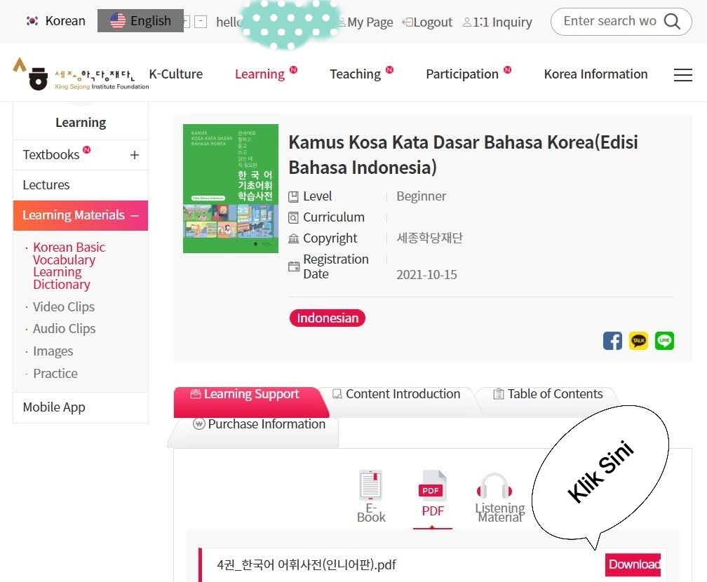 Download Kamus Kosa Kata Dasar Bahasa Korea